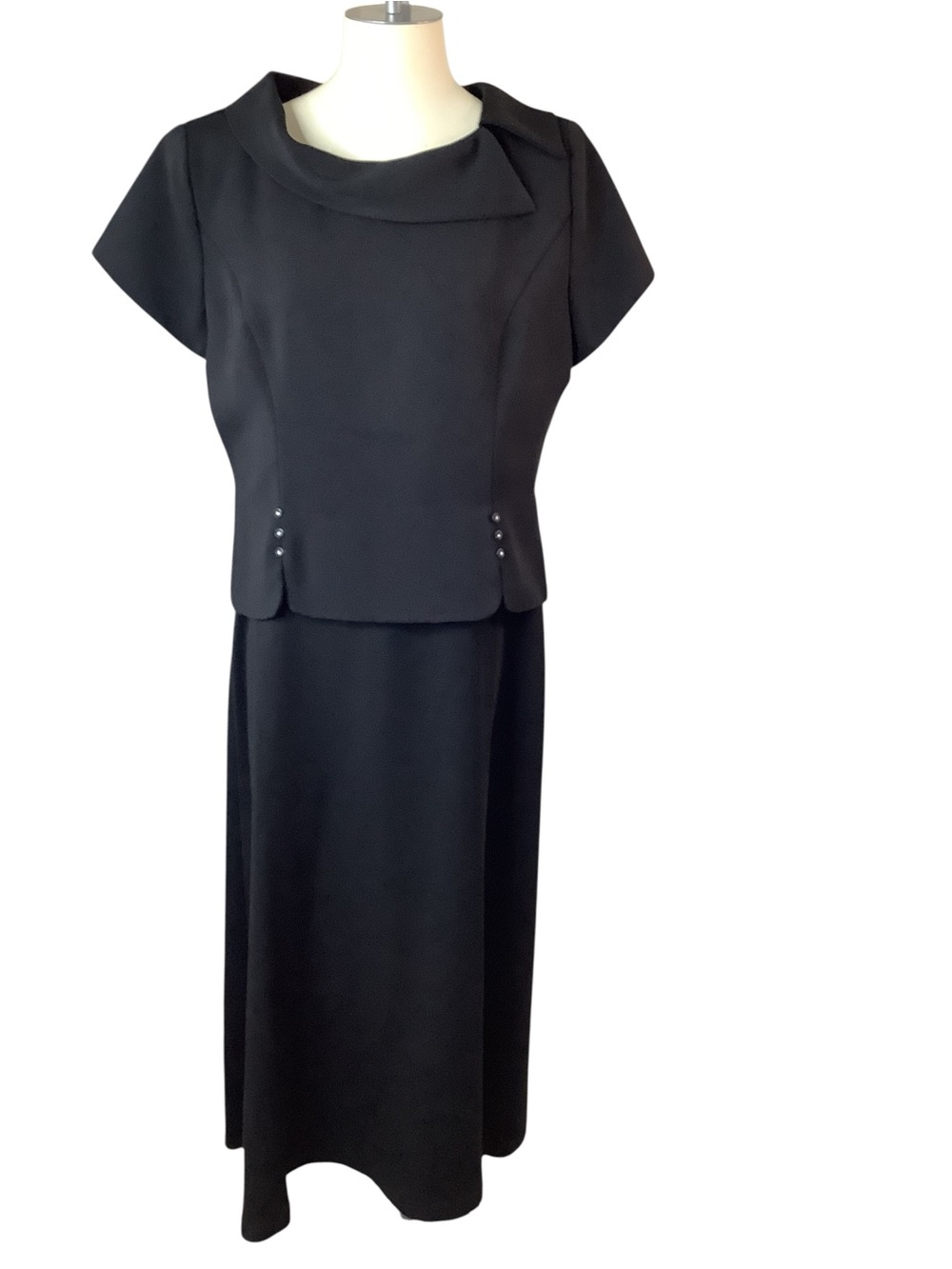 Danny & Nicole New York Black Formal Mock Two-Piece Dress Size 14